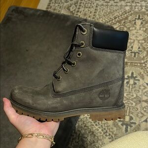 Timberland Gray Leather Boots
